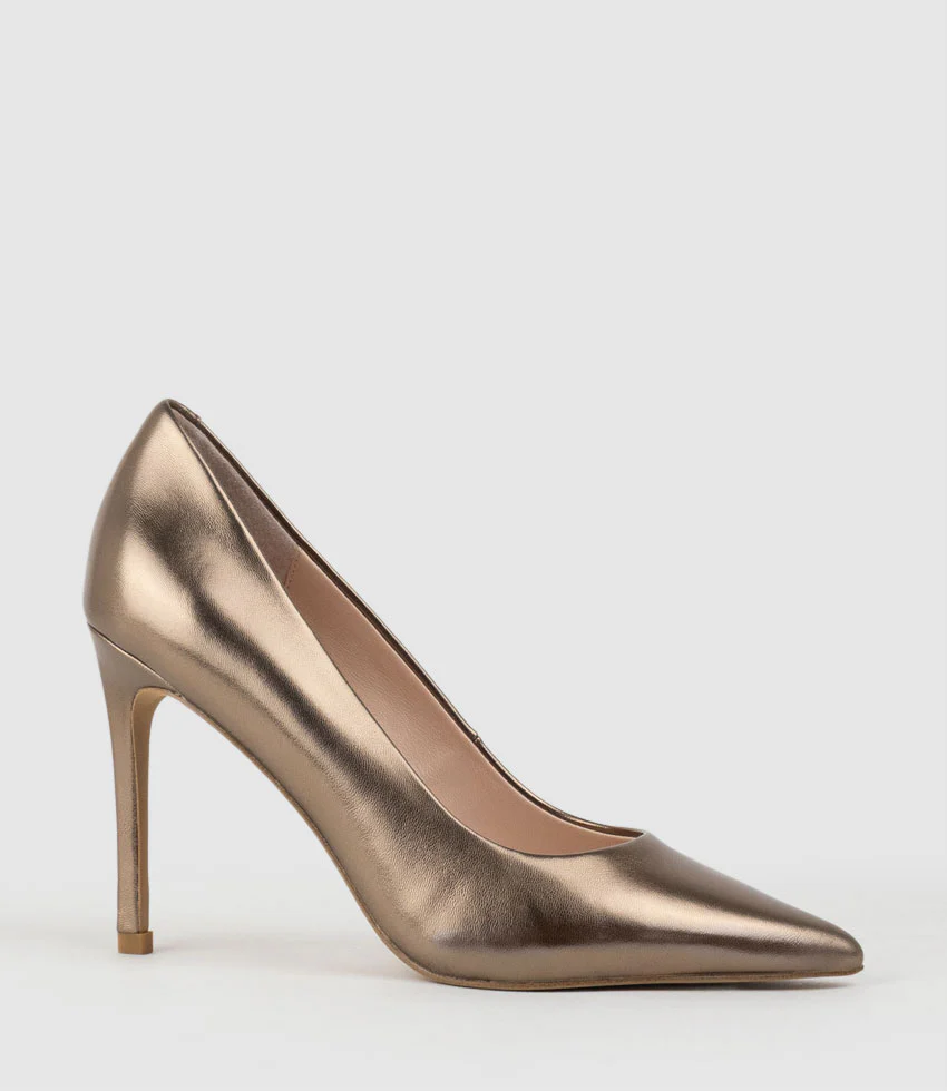 ALLEGRA100 Pointed Stiletto Pump in Bronze - Image 3