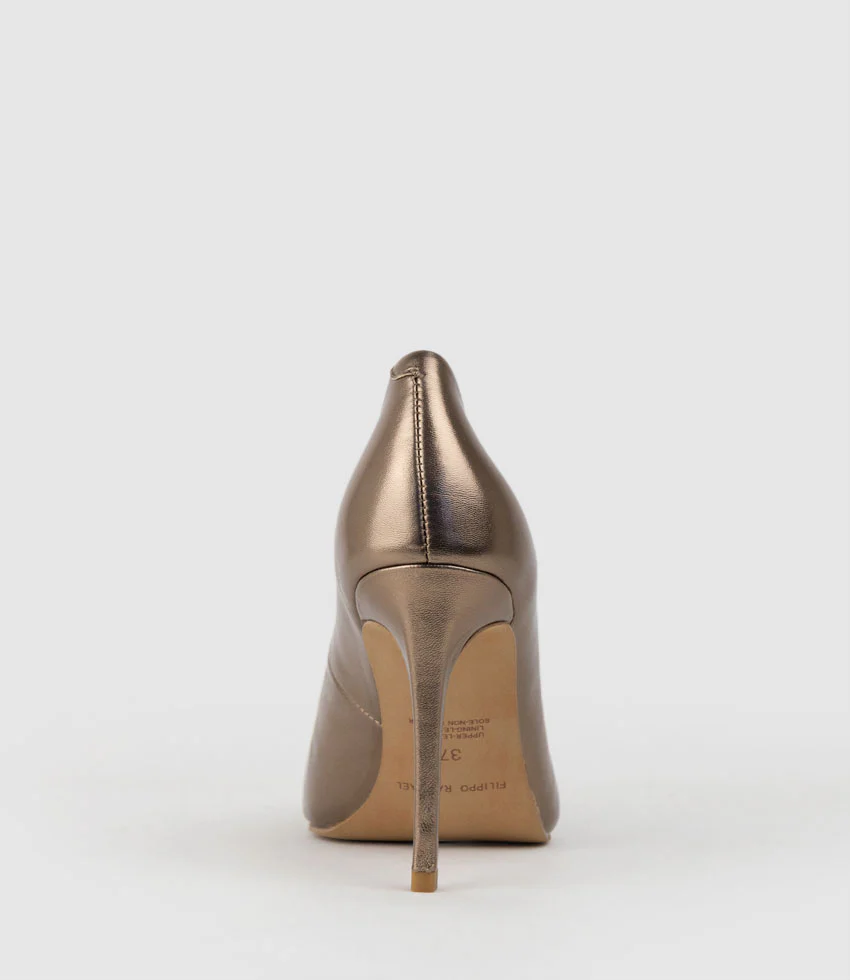 ALLEGRA100 Pointed Stiletto Pump in Bronze - Image 4