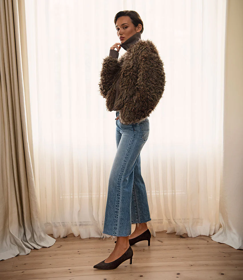 COSETTE55 Choked Up Pump in Chocolate Suede - Image 7