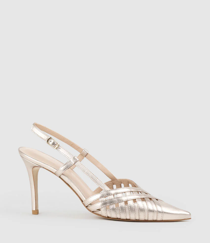 DAHLIA100 Posted Slingback Pump in Rosegold - Image 4