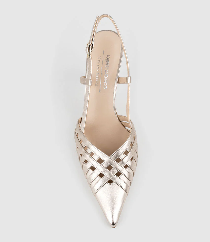 DAHLIA100 Posted Slingback Pump in Rosegold - Image 6