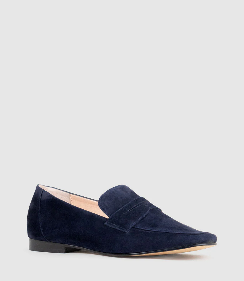 FAXON Loafer in Navy Suede - Image 3