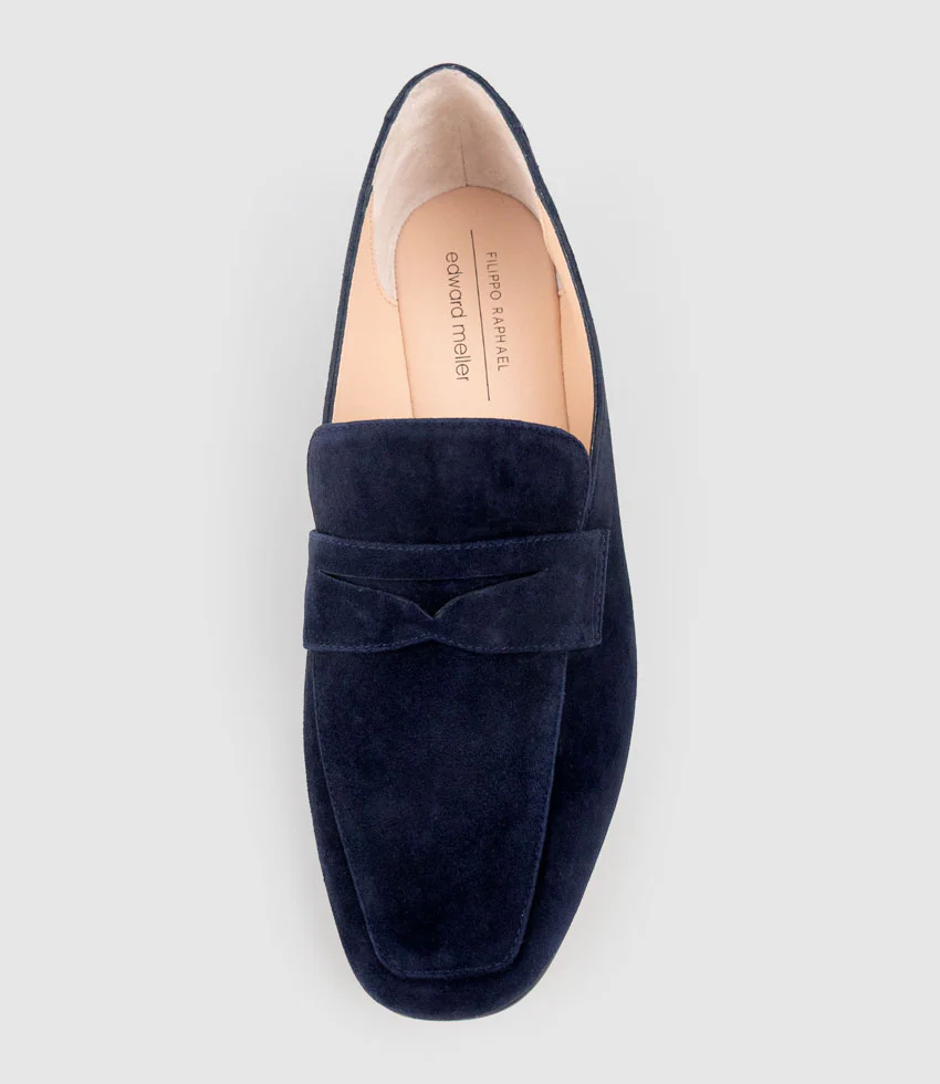 FAXON Loafer in Navy Suede - Image 5