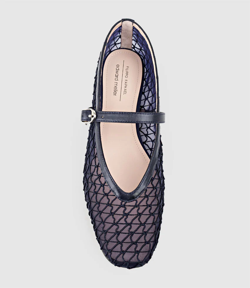 FLOSSY Mesh Weave Ballet in Navy - Image 6