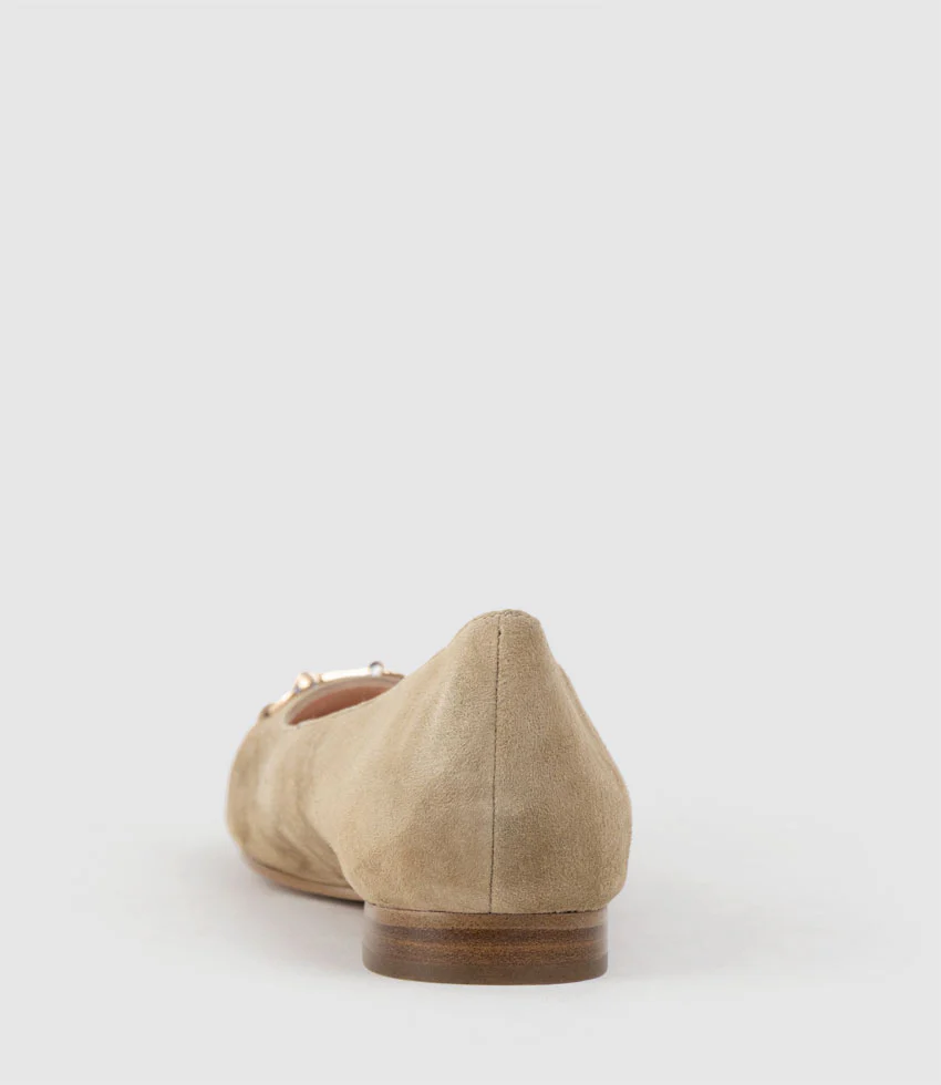 FRIA Ballet with Hardware in Cashew Suede - Image 3
