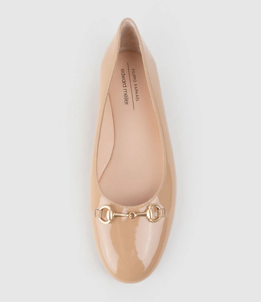FRIA Ballet with Hardware in Nude Patent - Image 4