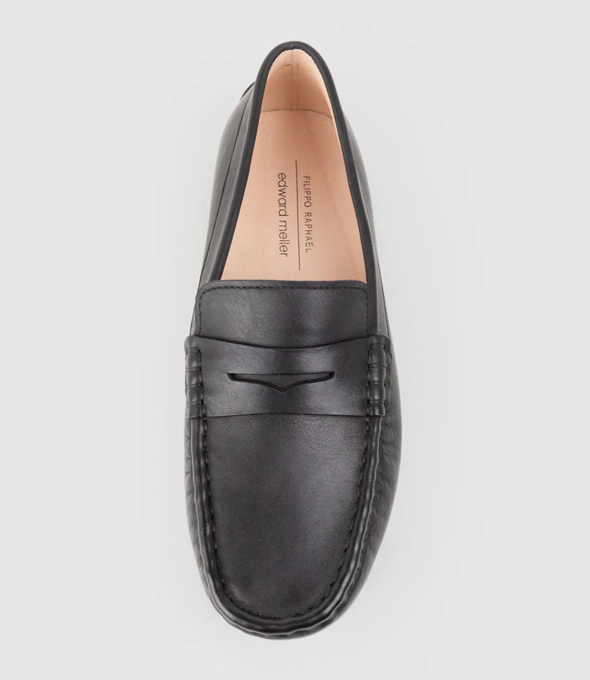GALLEY Moccasin in Black Calf - Image 4
