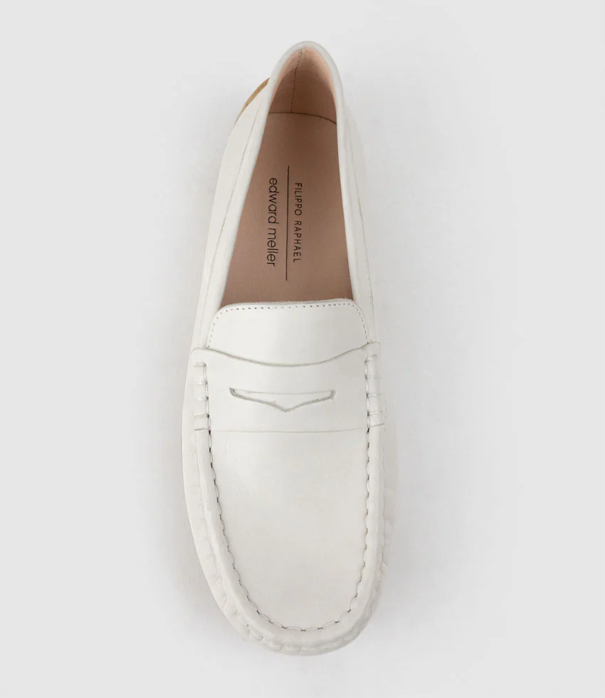 GALLEY Moccasin in Offwhite Calf - Image 4