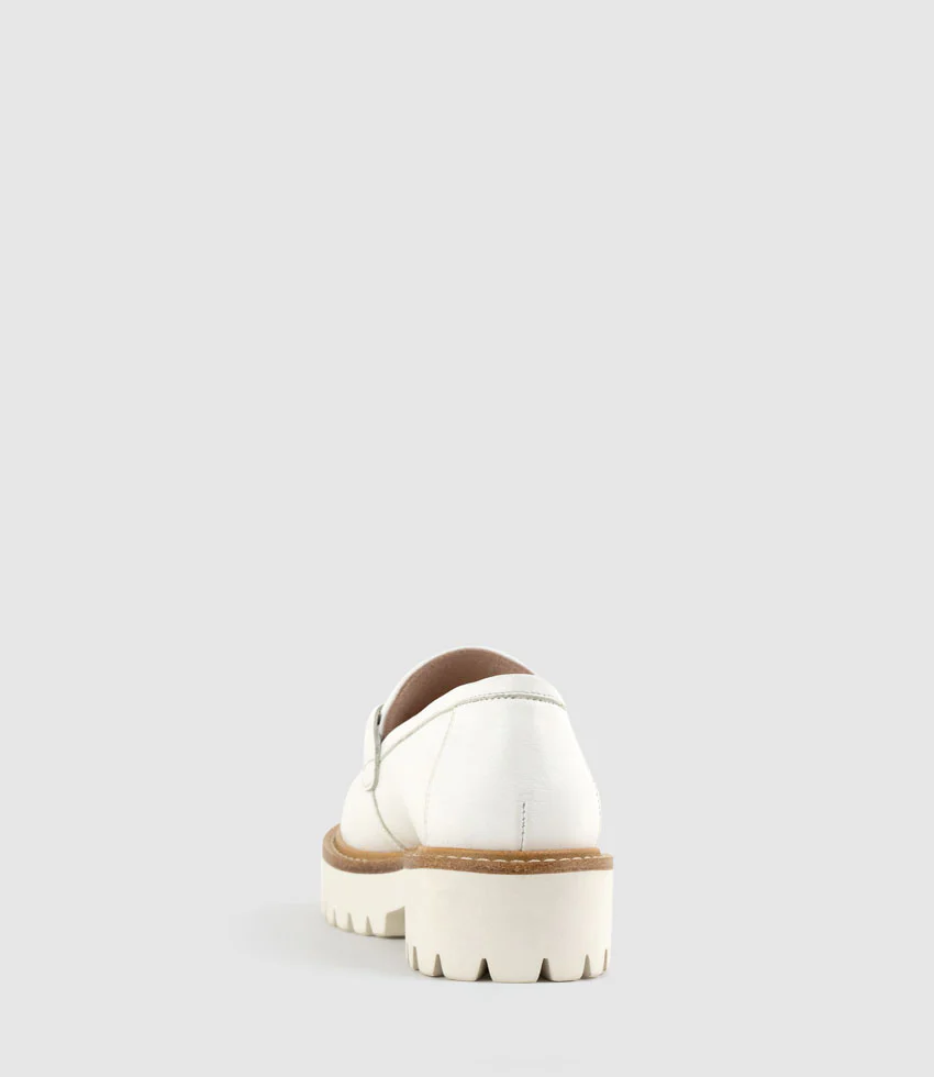 GIDEON Moccasin on Chunky Sole in Offwhite - Image 4
