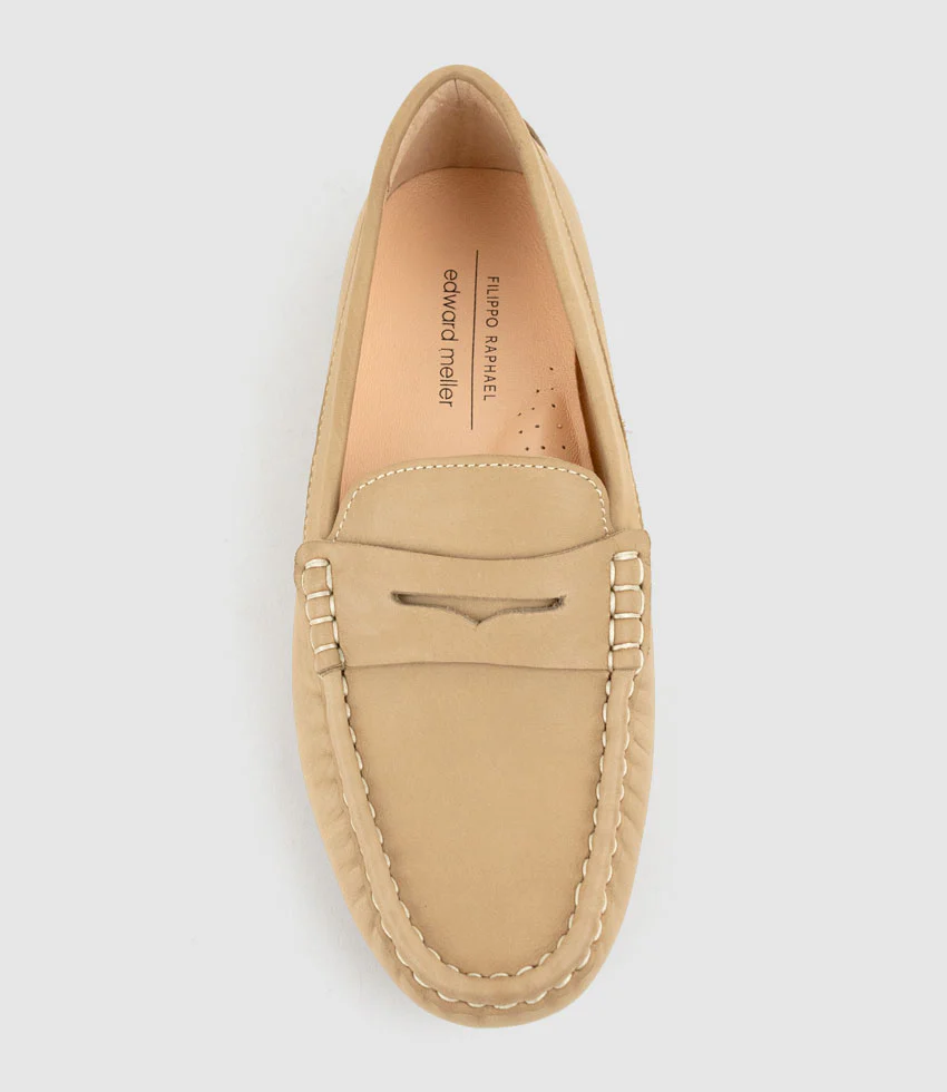 GRACEY Driving Moccasin in Natural Calf - Image 5