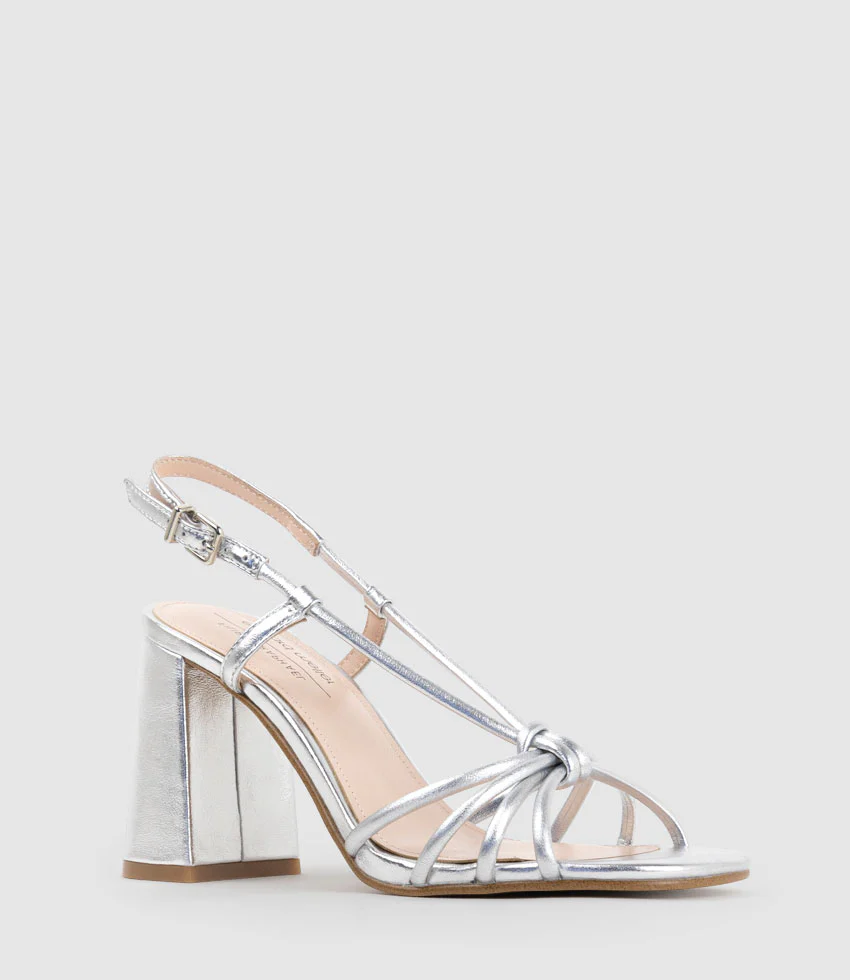 KYA85 Tubed Knot Sandal in Silver - Image 3