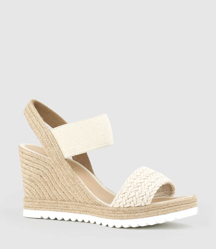 MERCEDES Elastic Crochet Espadrille in Natural - Image 3
