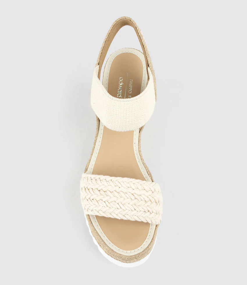 MERCEDES Elastic Crochet Espadrille in Natural - Image 5