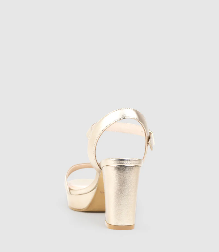 ROWAN80 Asymmetrical Platform Sandal in Rosegold - Image 3