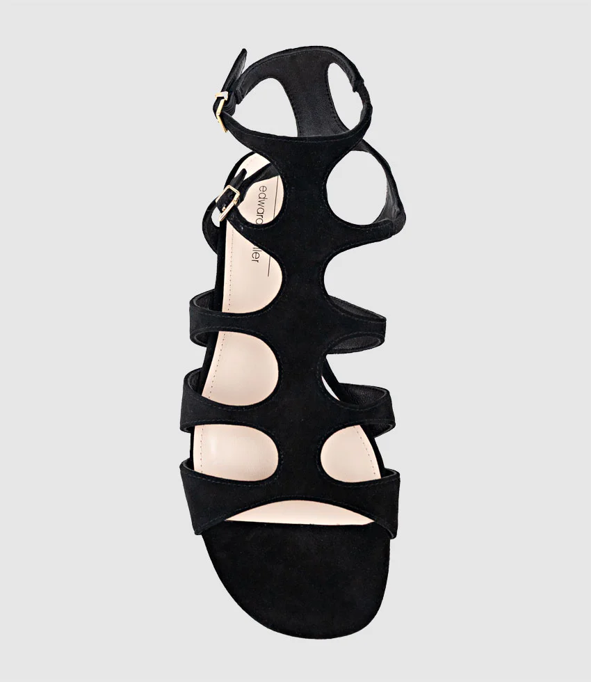 SCION Gladiator Sandal in Black Suede - Image 4