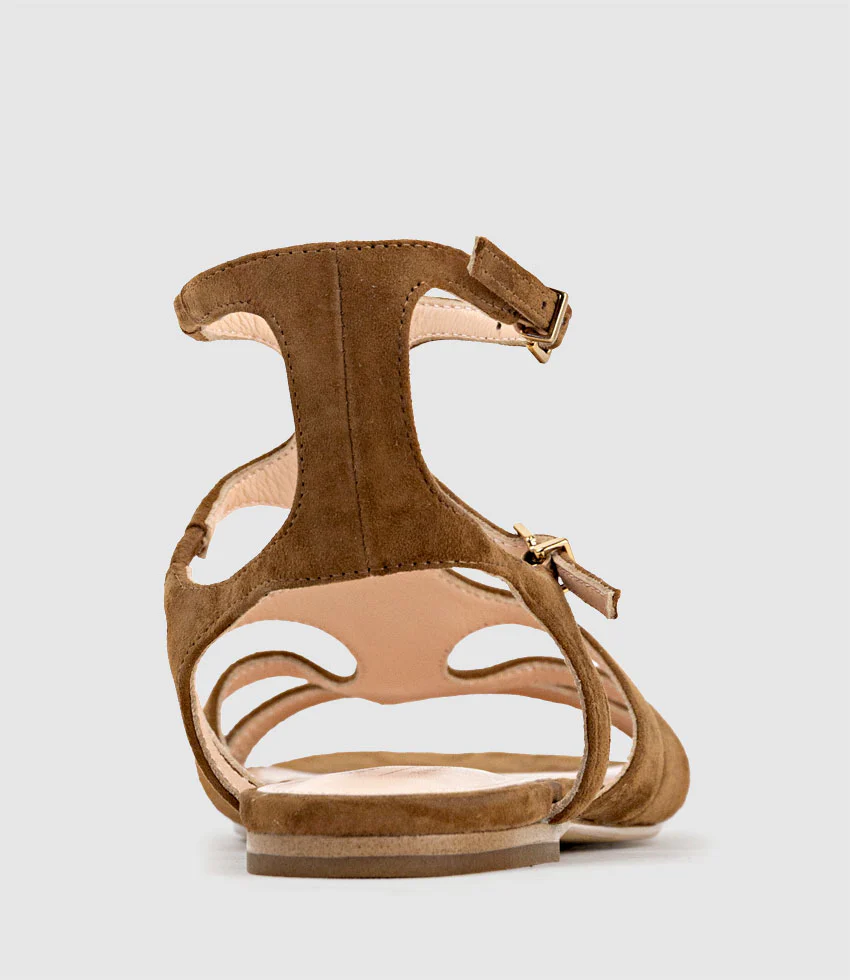 SCION Gladiator Sandal in Tan Suede - Image 3