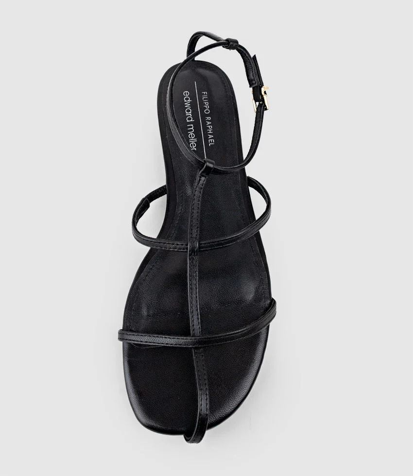 SOLACE Fine Strap Sandal in Black - Image 4