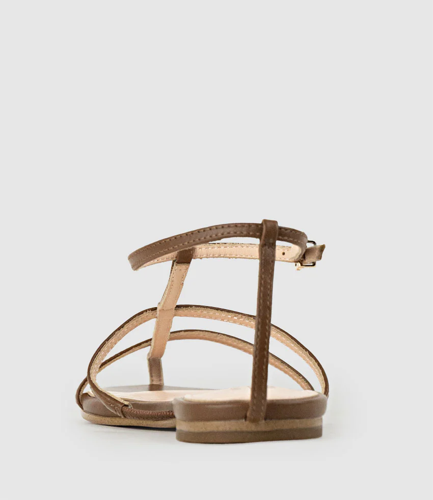 SOLACE Fine Strap Sandal in Brandy - Image 3