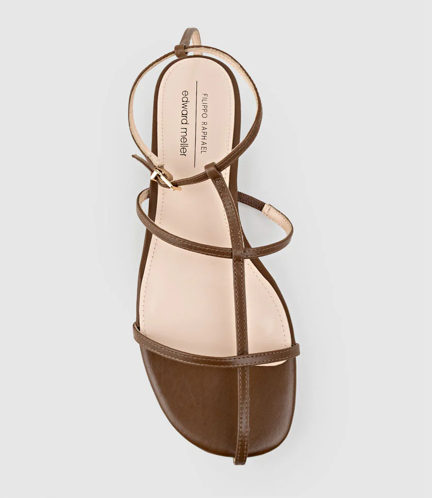 SOLACE Fine Strap Sandal in Brandy - Image 4