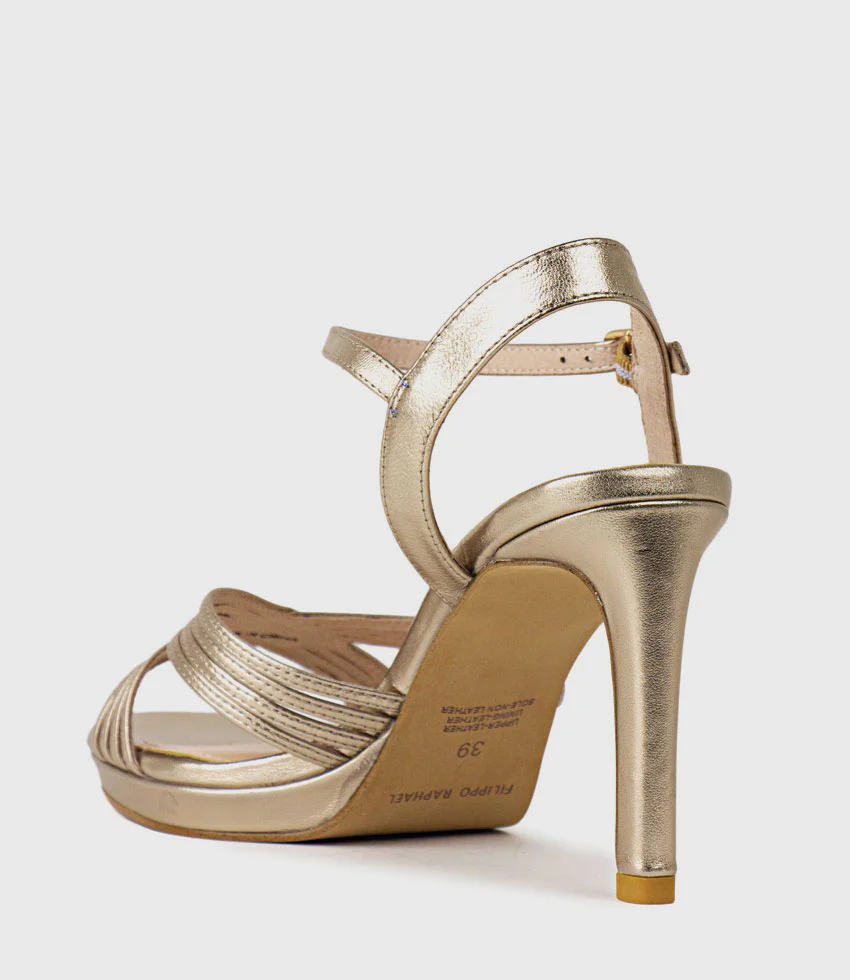 SONA90 Cross Strap Platform Sandal in Rosegold - Image 3