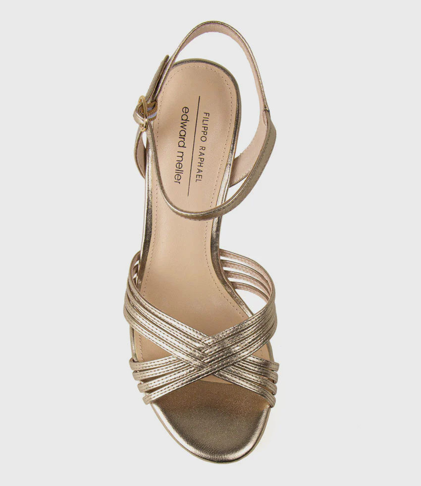 SONA90 Cross Strap Platform Sandal in Rosegold - Image 4