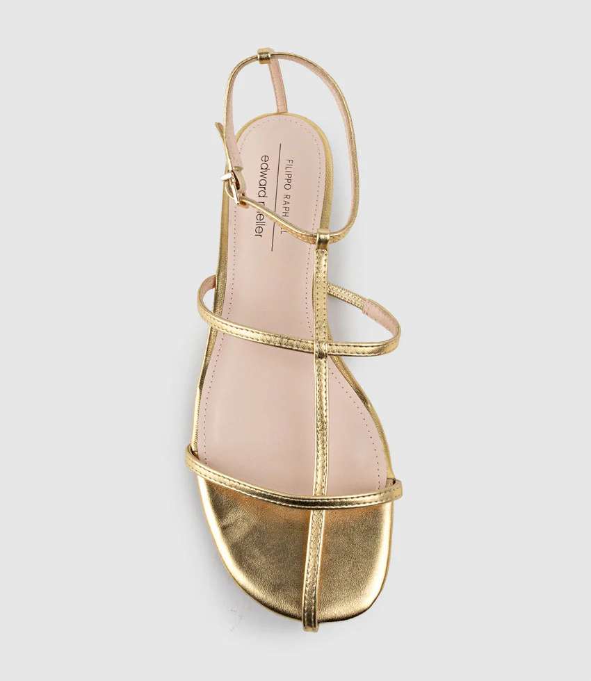 SONATA80 Fine Strap Sandal in Aged Gold - Image 5