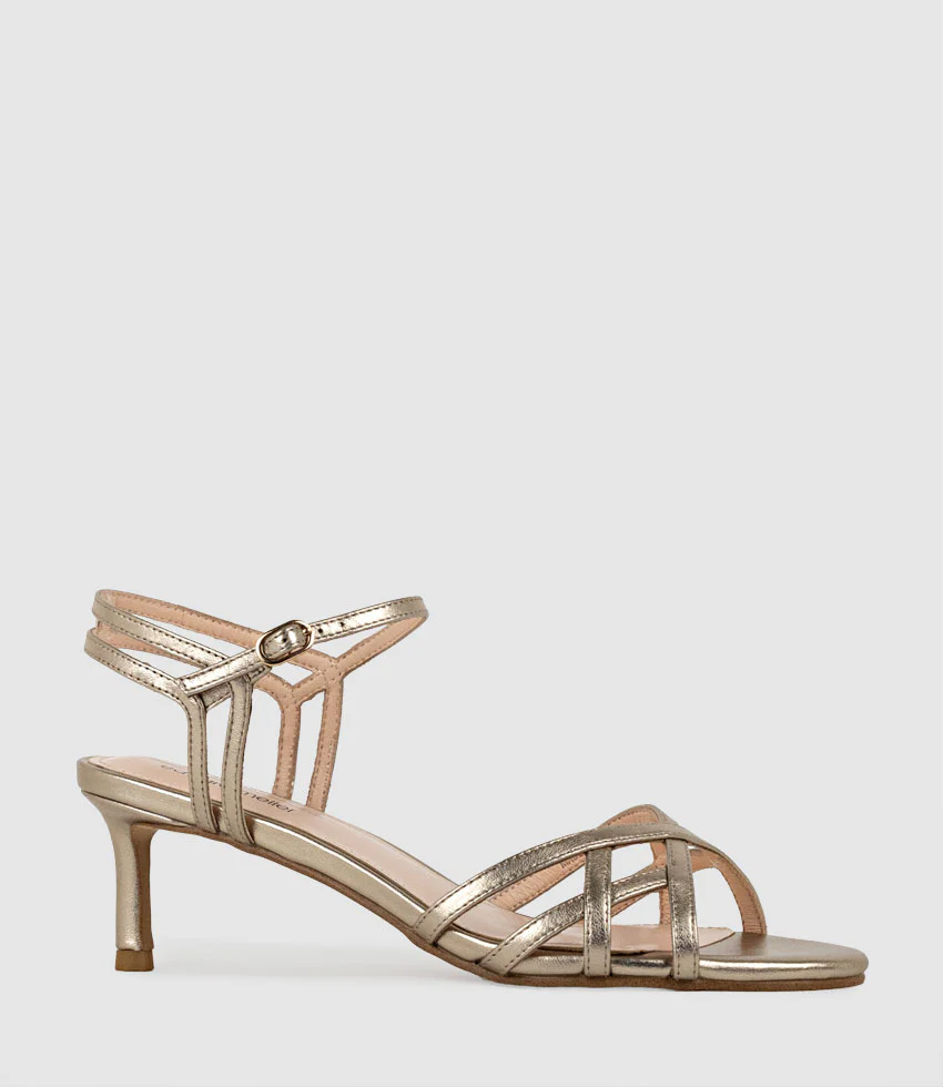 SORYN55 Lattice Front Sandal in Rosegold - Image 3