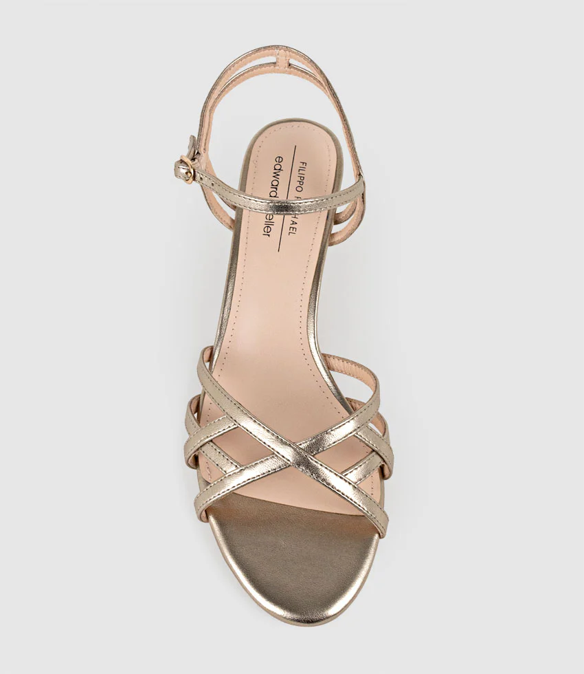 SORYN55 Lattice Front Sandal in Rosegold - Image 5