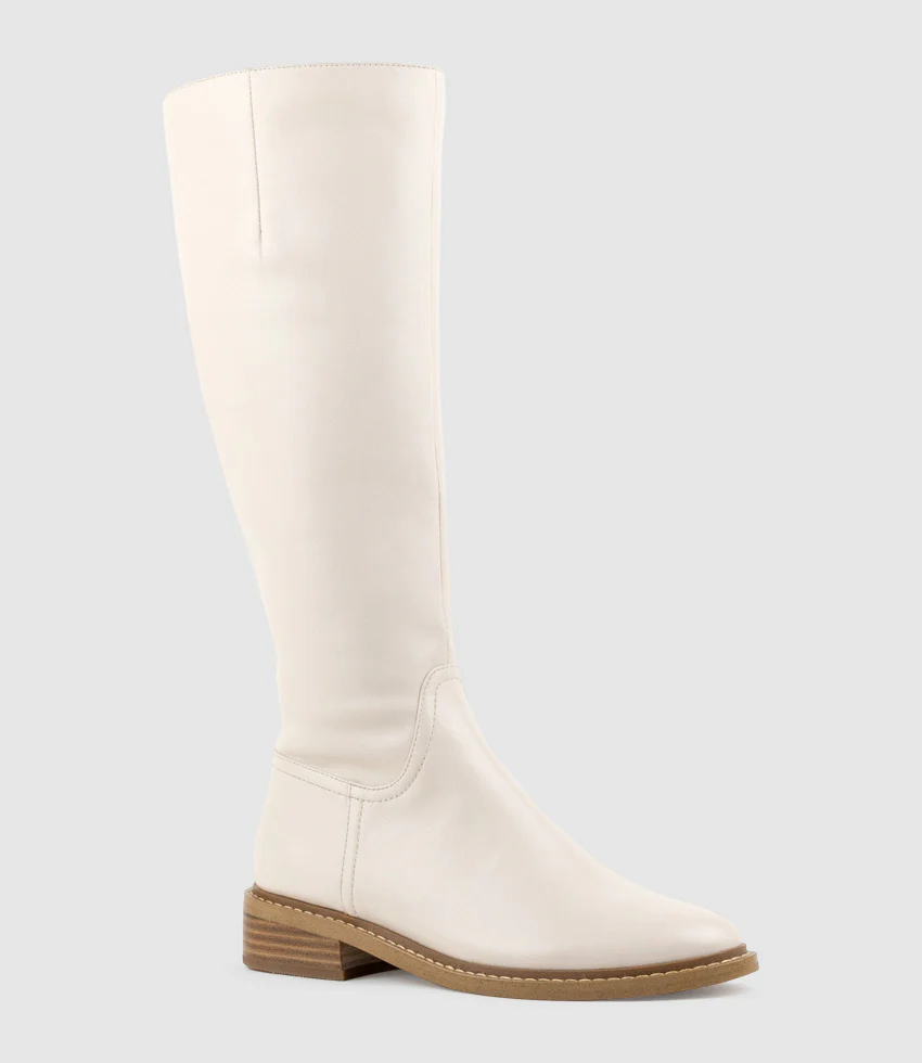 VASPER30 Knee High Boot in Offwhite - Image 3