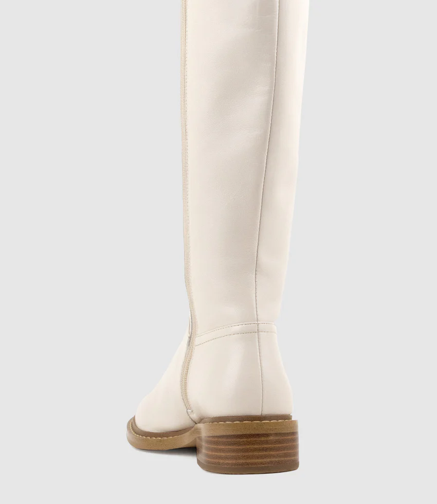 VASPER30 Knee High Boot in Offwhite - Image 4