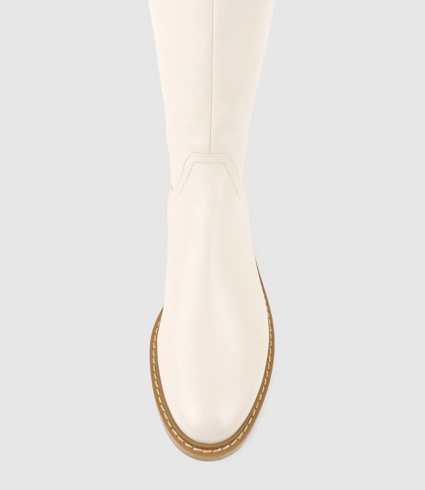 VASPER30 Knee High Boot in Offwhite - Image 5