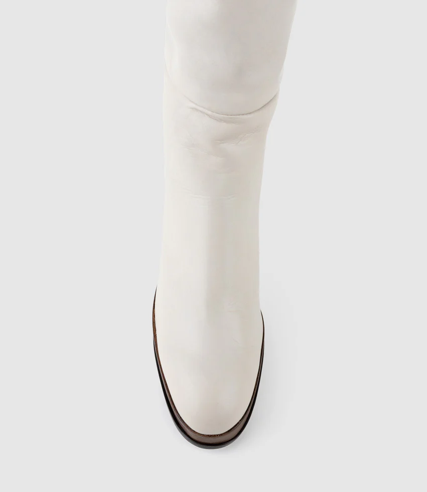 VERITA95 Platform Knee High Boot in Offwhite - Image 5