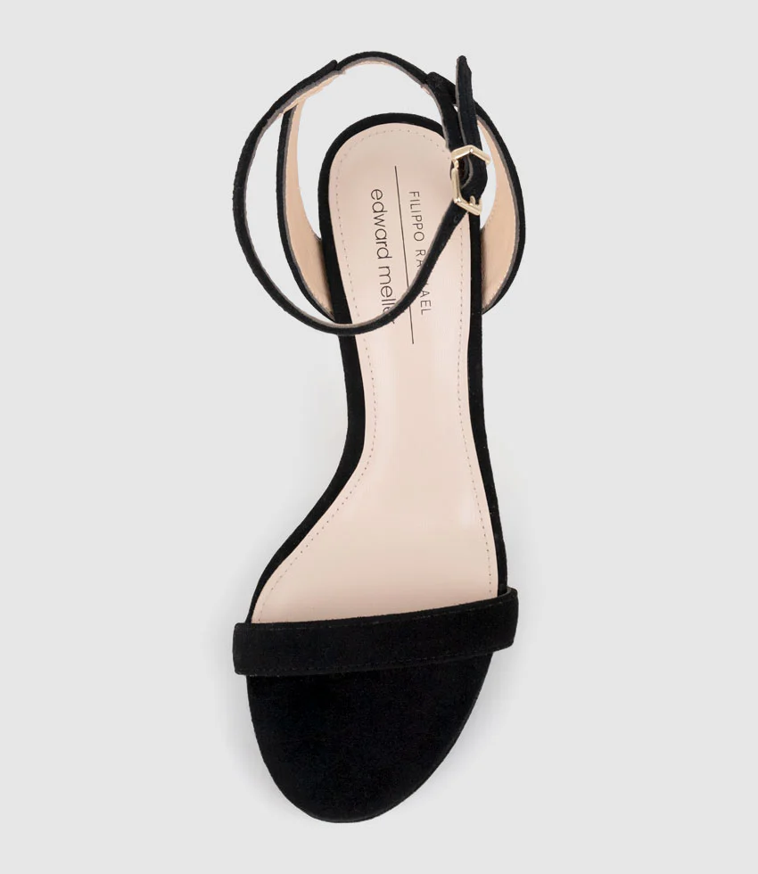 WHISPER90 Single Strap Platform Sandal in Black Suede - Image 5
