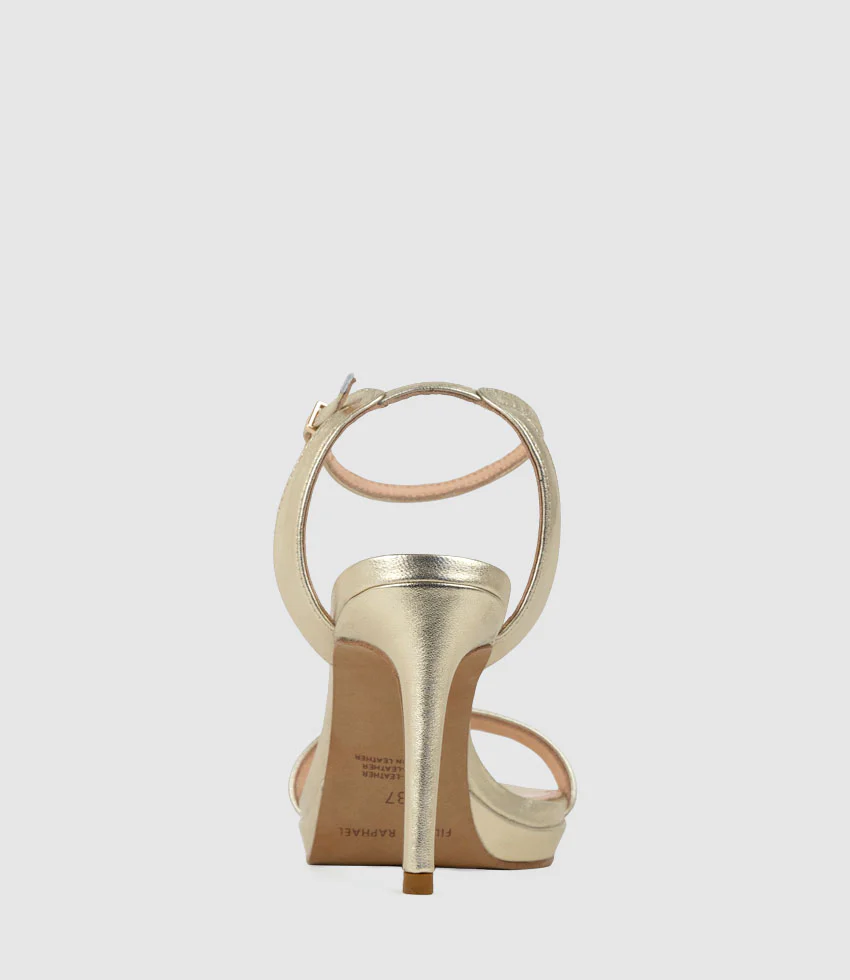 WHISPER90 Single Strap Platform Sandal in Pale Gold - Image 4