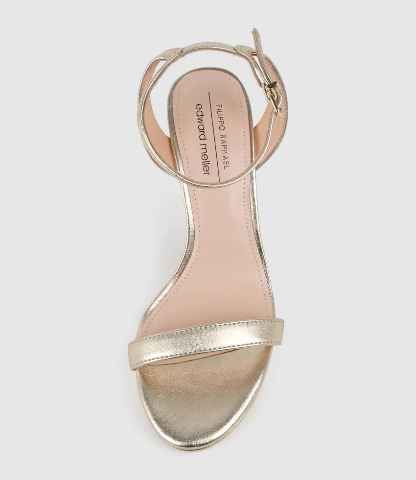 WHISPER90 Single Strap Platform Sandal in Pale Gold - Image 5