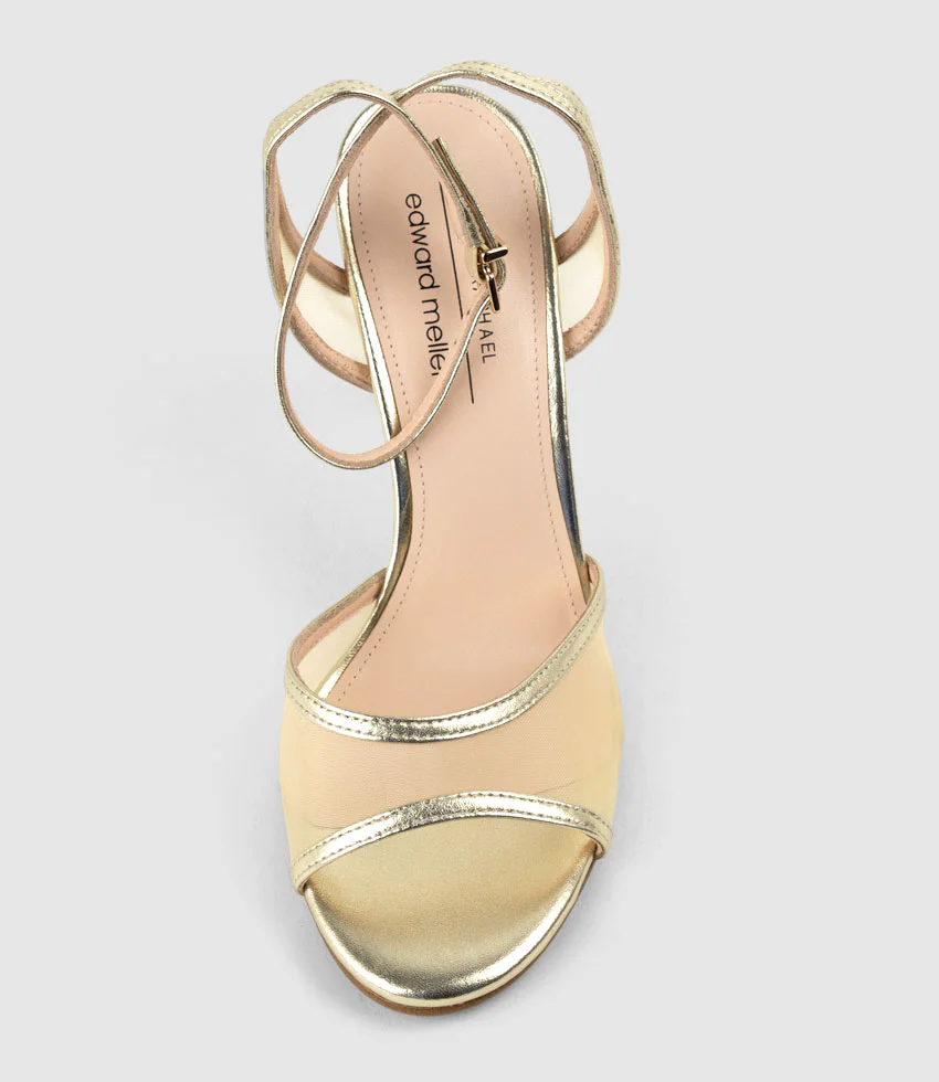 WISH100 Mesh Sandal in Pale Gold - Image 4