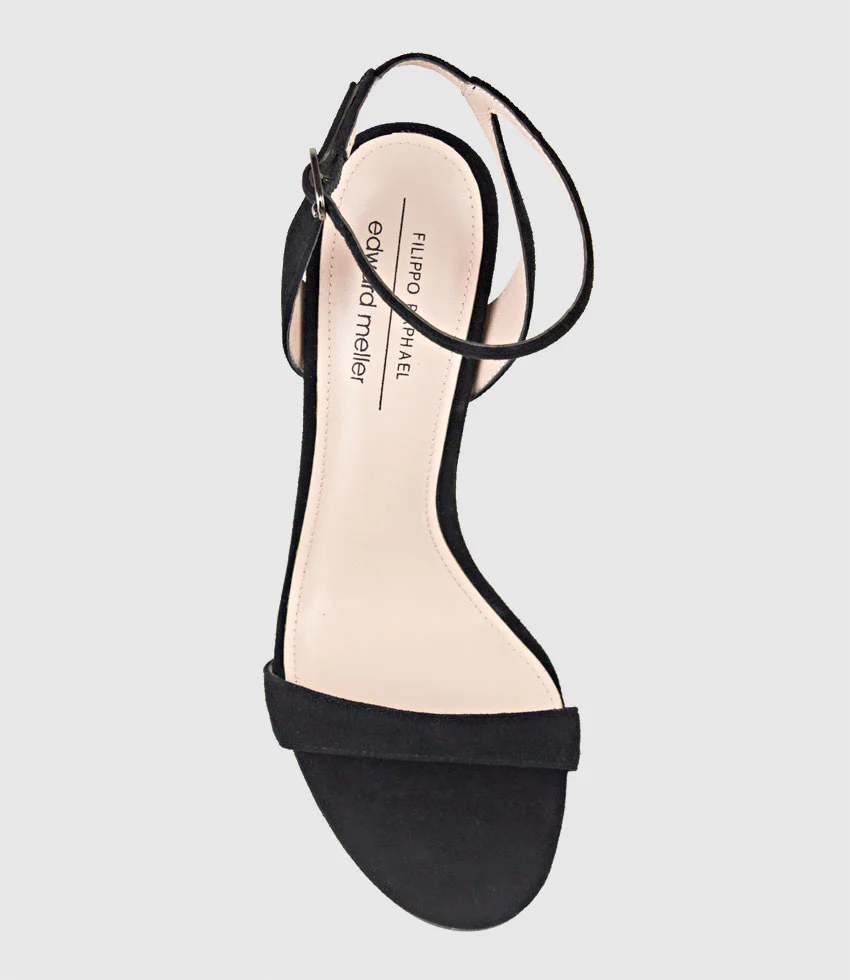 WISP100 Single Strap Sandal in Black Suede - Image 4